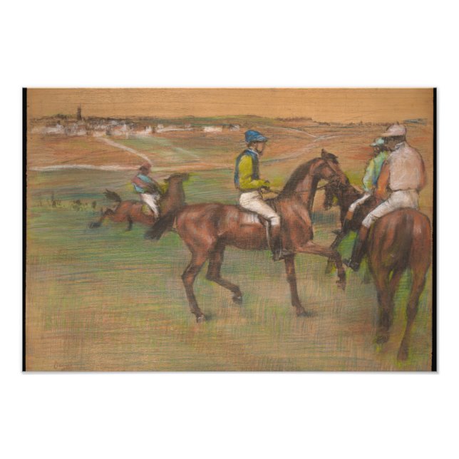Edgar Degas - Tävling Horses Fototryck (Framsidan)