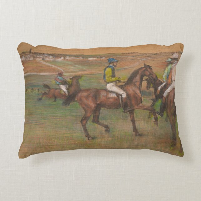 Edgar Degas - Tävling Horses Prydnadskudde (Framsidan)