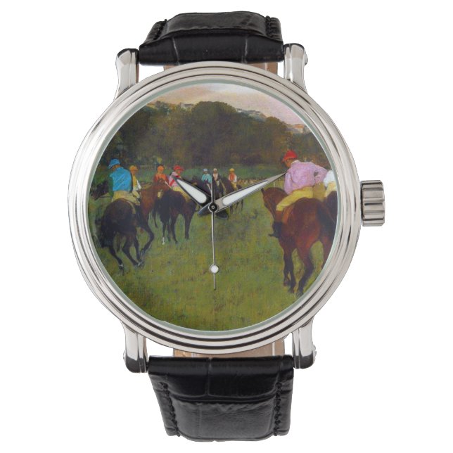 Edgar Degas Tävling Horses vid Longchamp Armbandsur (Framsida)