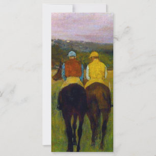 Edgar Degas Tävling Horses vid Longchamp Card
