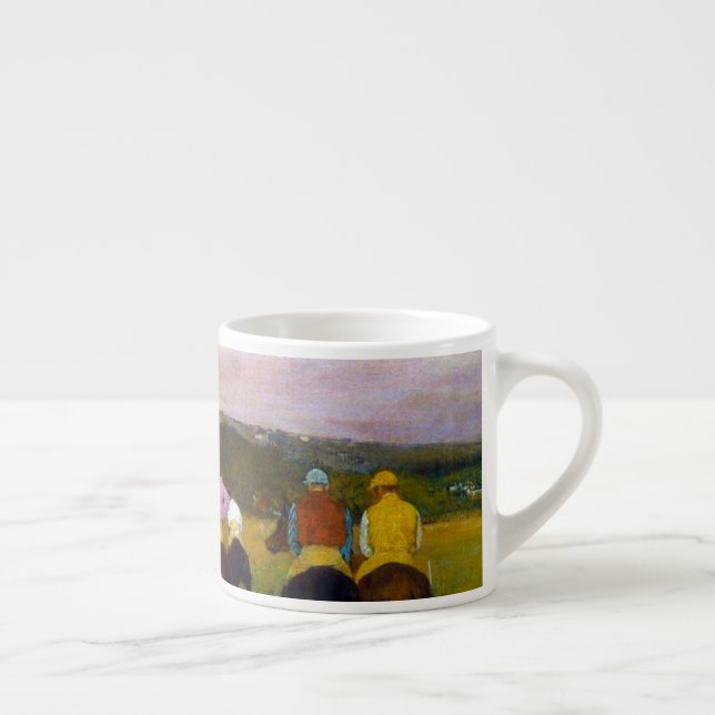 Edgar Degas Tävling Horses vid Longchamp Espressomugg (Höger)
