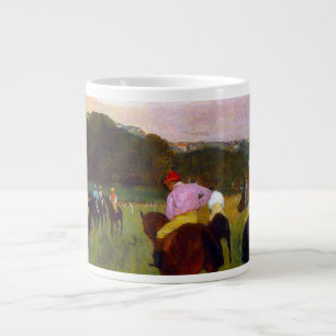 Edgar Degas Tävling Horses vid Longchamp Jumbo Mugg