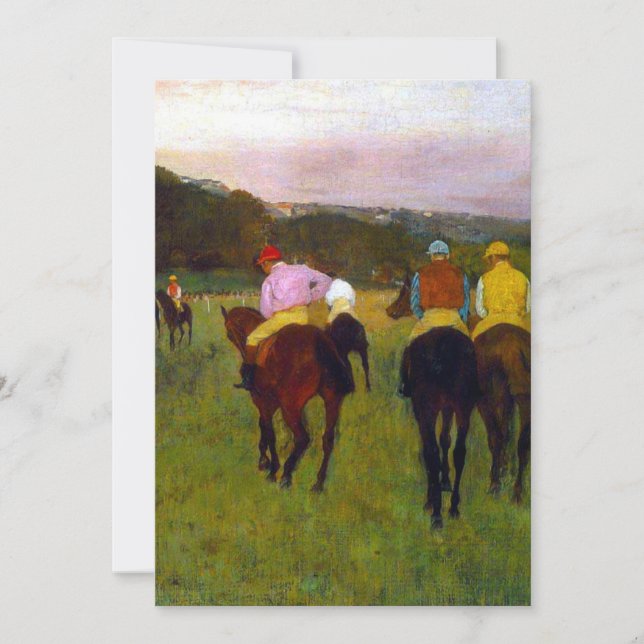 Edgar Degas Tävling Horses vid Longchamp Meddelande (Framsida)