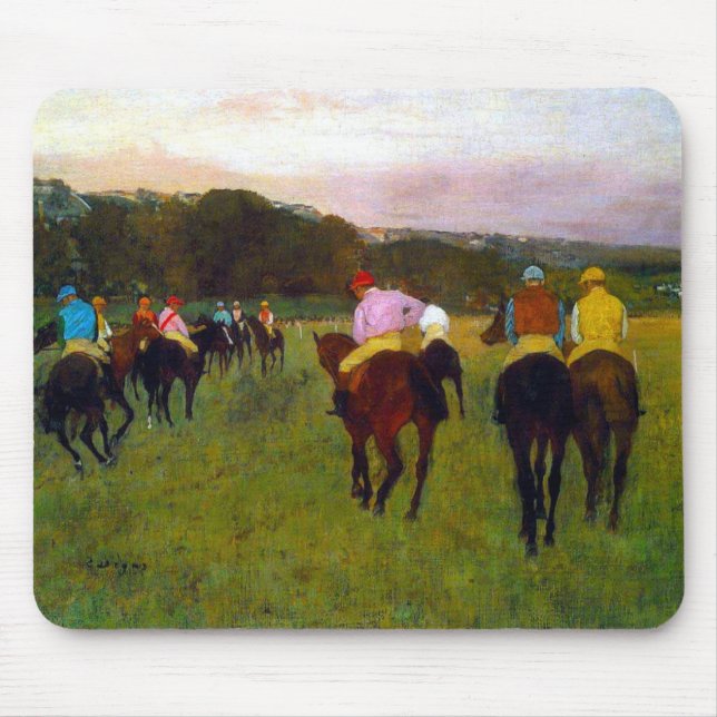 Edgar Degas Tävling Horses vid Longchamp Musmatta (Framsidan)