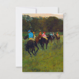 Edgar Degas Tävling Horses vid Longchamp OSA Kort