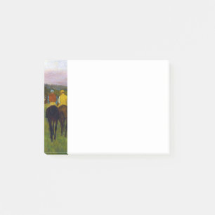 Edgar Degas Tävling Horses vid Longchamp Post-it Block