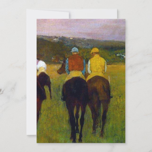 Edgar Degas Tävling Horses vid Longchamp Spara Datumet (Framsida)