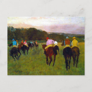 Edgar Degas Tävling Horses vid Longchamp Vykort