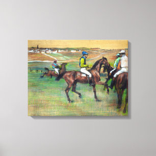 Edgar Degas tävlinghästar Canvastryck