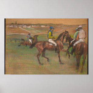 Edgar Degas - tävlinghästar Poster