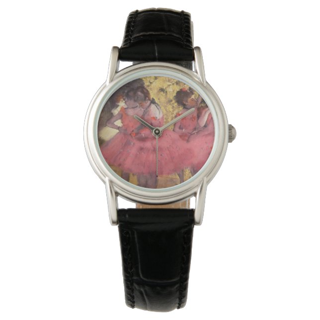 Edgar Degas the Rosa Dancers Keychain Armbandsur (Framsida)