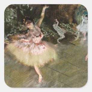Edgar Degas - The Star 1878 Fyrkantigt Klistermärke