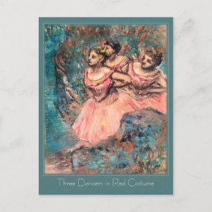Edgar Degas Three Dancers in Red Costume CC0389 Vykort