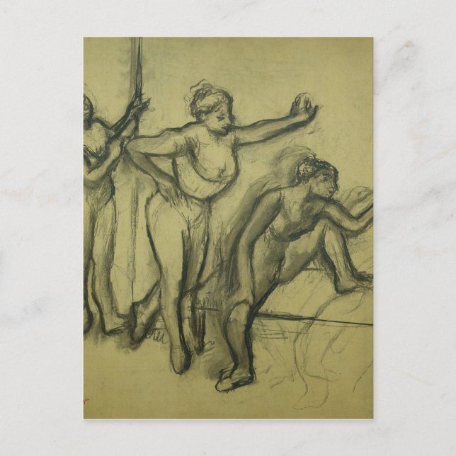 Edgar Degas | Tre dansare, 1900 Vykort (Framsida)