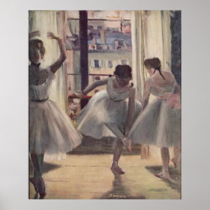 Edgar Degas - Tre dansare i Practice Room 1873 Poster