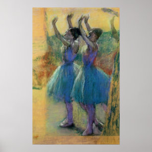 Edgar Degas två blåttdansare Poster