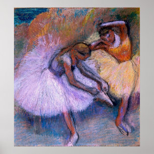 Edgar Degas - Två dansare 1898 Ballet Pastel Poster