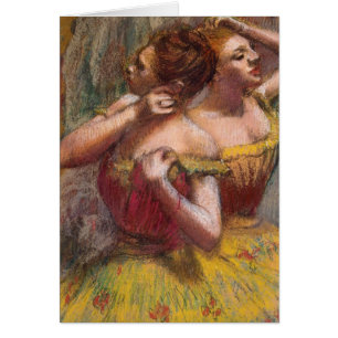 Edgar Degas två dansare Hälsningskort