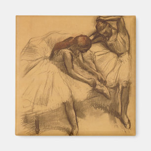 Edgar Degas två dansare Magnet