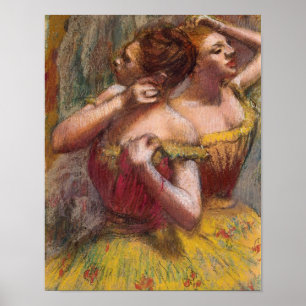 Edgar Degas Två dansare Poster
