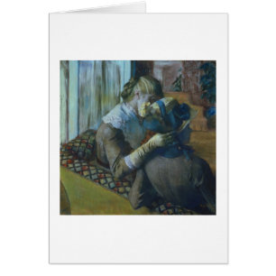Edgar Degas   två kvinnor Hälsningskort