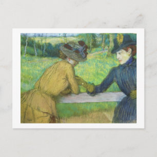 Edgar Degas Två kvinnor som leker i grind Vykort