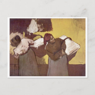 Edgar Degas - två kvinnor Tvättande 1876-78-tvätta Vykort