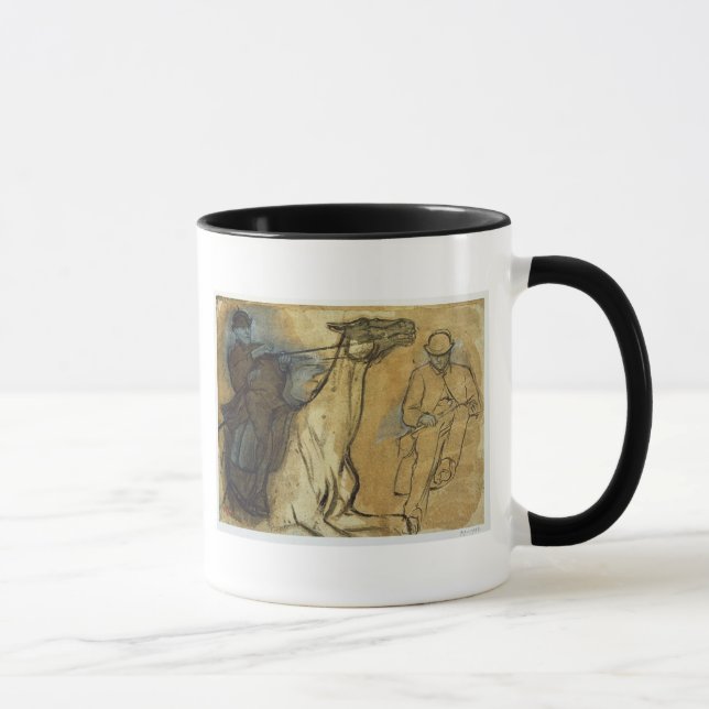 Edgar Degas | två studier av ryttare Mugg (Höger)