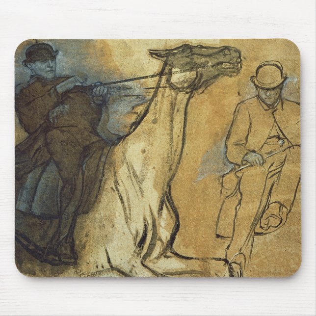 Edgar Degas | två studier av ryttare Musmatta (Framsidan)