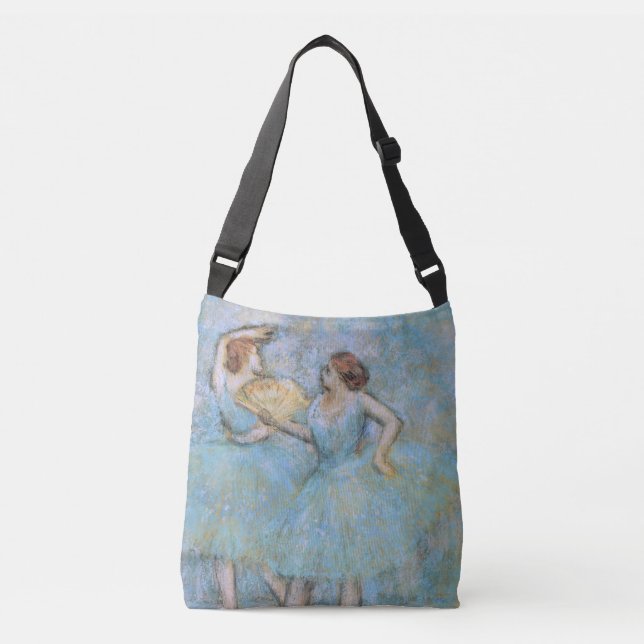 Edgar Degas Two Dancers, pastellblå Axelväska (Framsida)