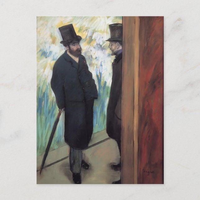 Edgar Degas: Vänner på teatern Vykort (Framsida)