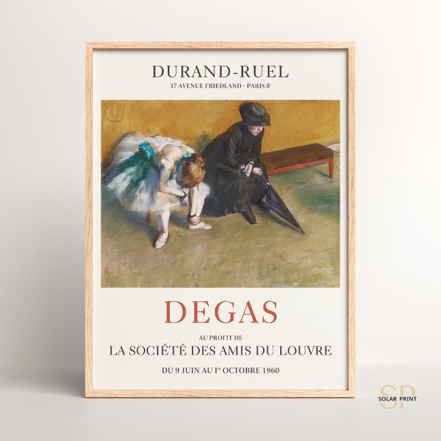 Edgar Degas Väntar på bildtext Poster (Skapare uppladdad)