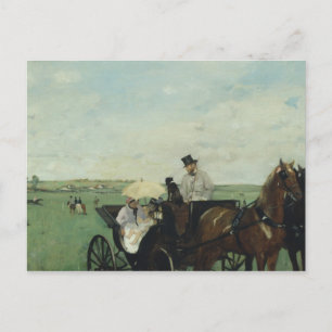 Edgar Degas - vid Tävling på landsbygden Vykort
