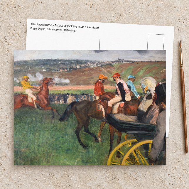 Edgar Degas - Vid tävlingarna Vykort (Skapare uppladdad)