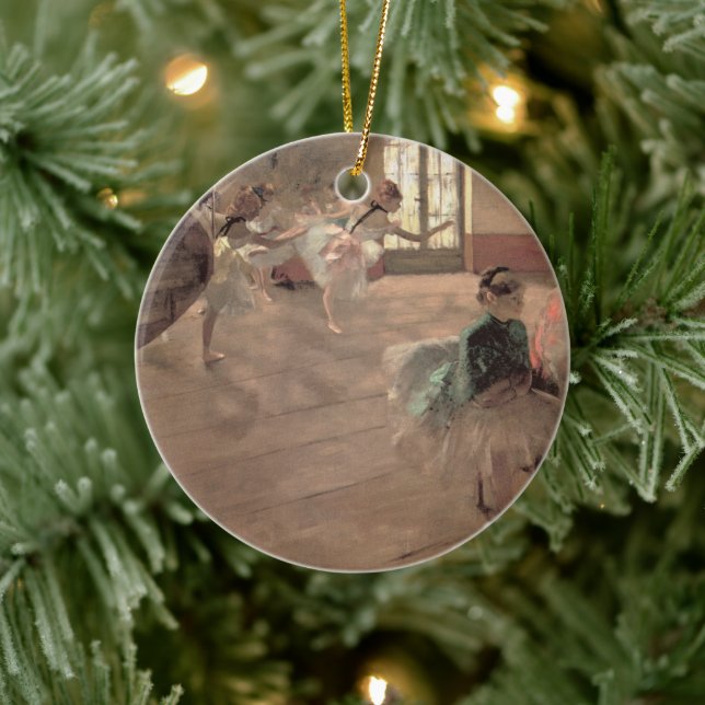 Edgar Degas, Vintage Ballet Art Julgransprydnad Keramik (Träd)