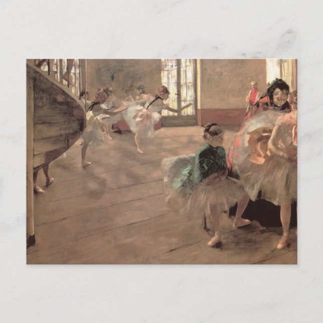 Edgar Degas, Vintage Ballet Art Vykort (Framsida)
