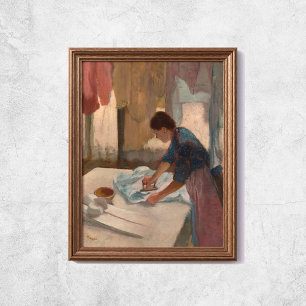 Edgar Degas Woman Ironing Tvätt Room Art Poster