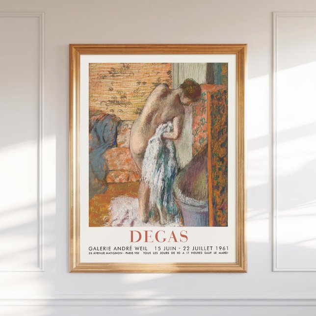 Edgar Degas Woman Torking Herself Art Pastel Poster (Skapare uppladdad)