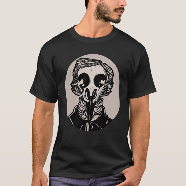 Edgar korpsvart Poe T-shirt (Framsida)