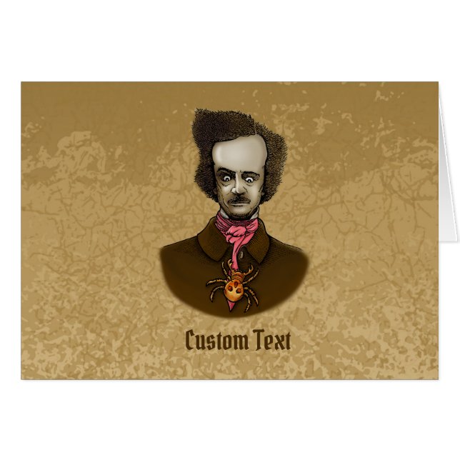 Edgar med Guld Kryp Hälsningskort (Framsidan Horizontal)