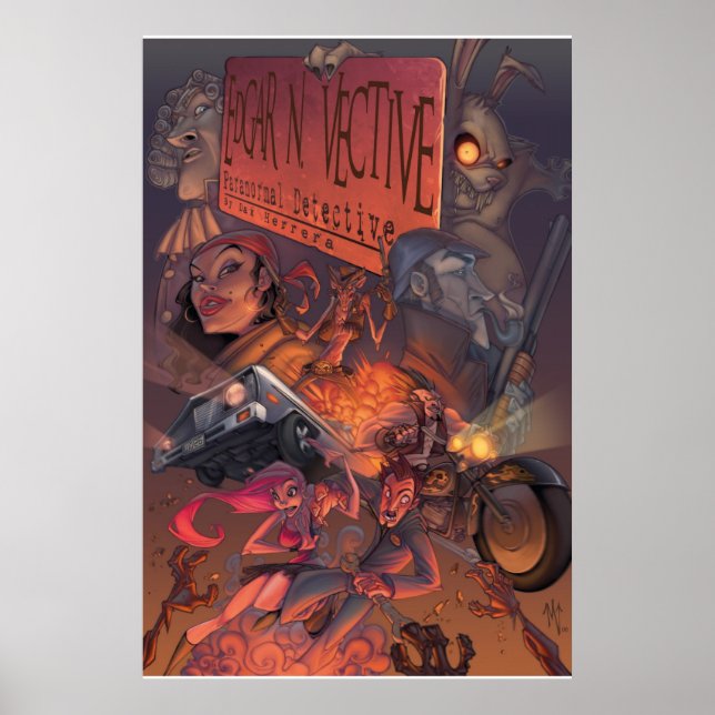 Edgar N Vective: Paranormal Detektiv Poster (Framsidan)