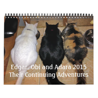Edgar, Obi och Adara kattkalender 2015 Kalender