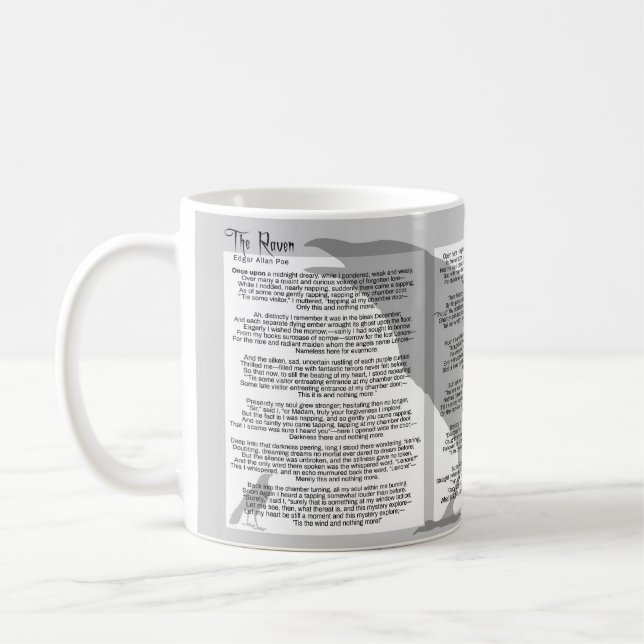 Edgar Poe Raven Kaffemugg (Vänster)