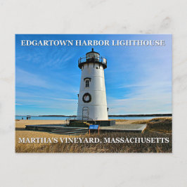 Edgartown Harbour Lighthous, Massachusetts Postcar Vykort