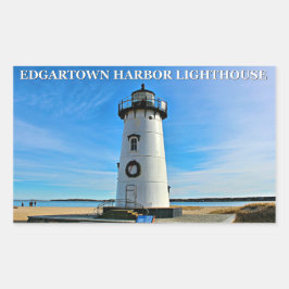 Edgartown Harbour Lighthouse, MORSA Stickers Rektangulärt Klistermärke