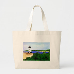 Edgartown Harbour Lighthouse Tote Bag Jumbo Tygkasse