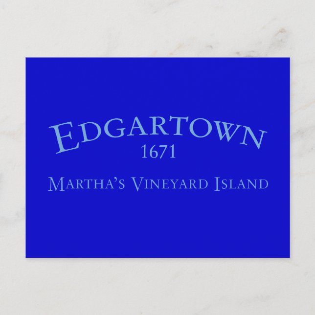 Edgartown Incorporated 1671 Postcard Vykort (Framsida)