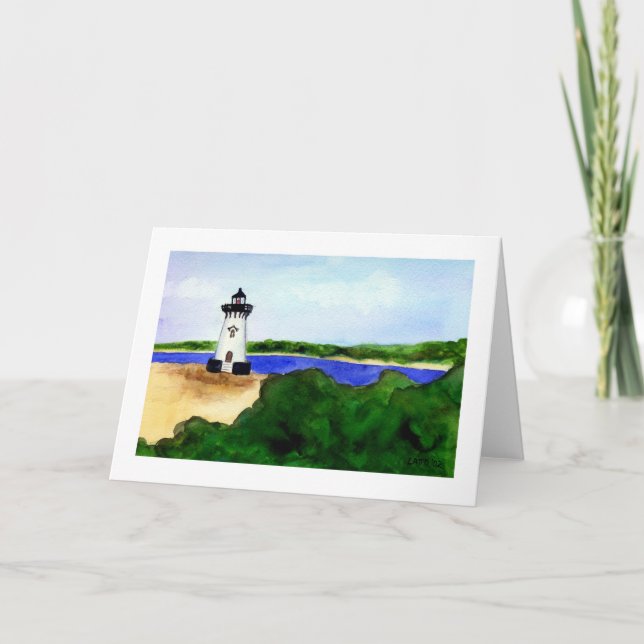 Edgartown Lighthouse Greeting Card Kort (Framsida)