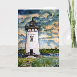 Edgartown Lighthouse Marthas Vineyard Card Kort