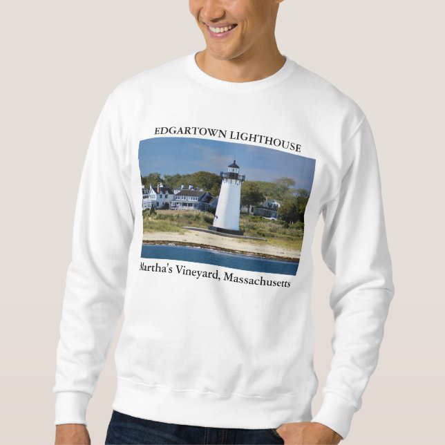 Edgartown Lighthouse, Martha's Vineyard Mass Sweatshirt (Framsida)